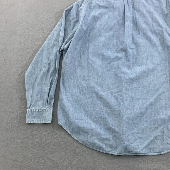Ralph Lauren Shirt Mens XL Denim Classic Fit Button Down Chambray Red Pony Logo - Picture 15 of 16
